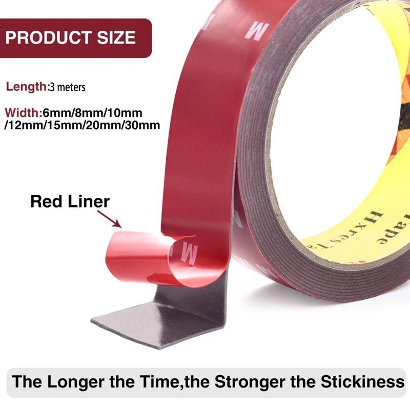 3M Double Sided Tape Heavy Duty Acrylic Adhesive Strong Mounting 3M x 0.4mm