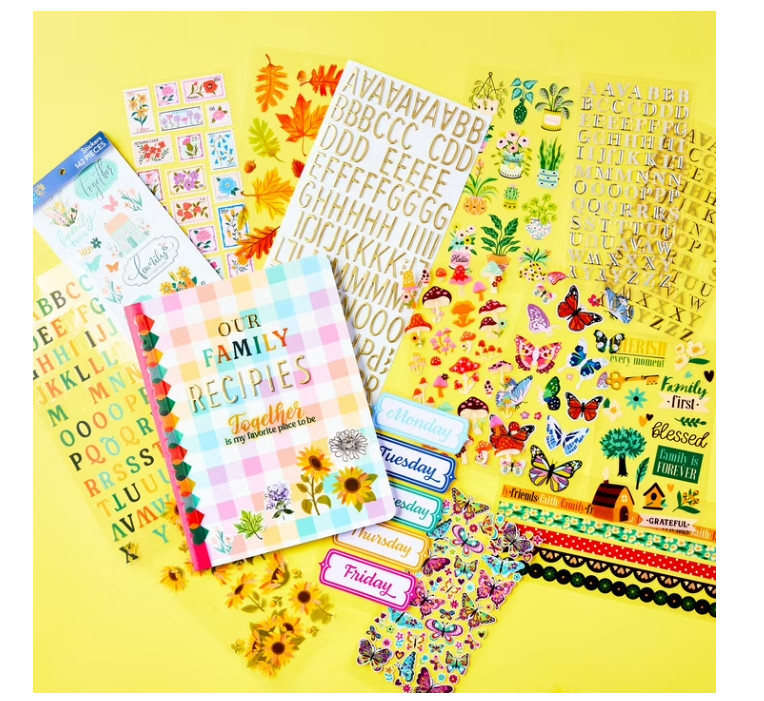Hello Hobby Multicolor Butterfly Designer Stickers, 58 Count