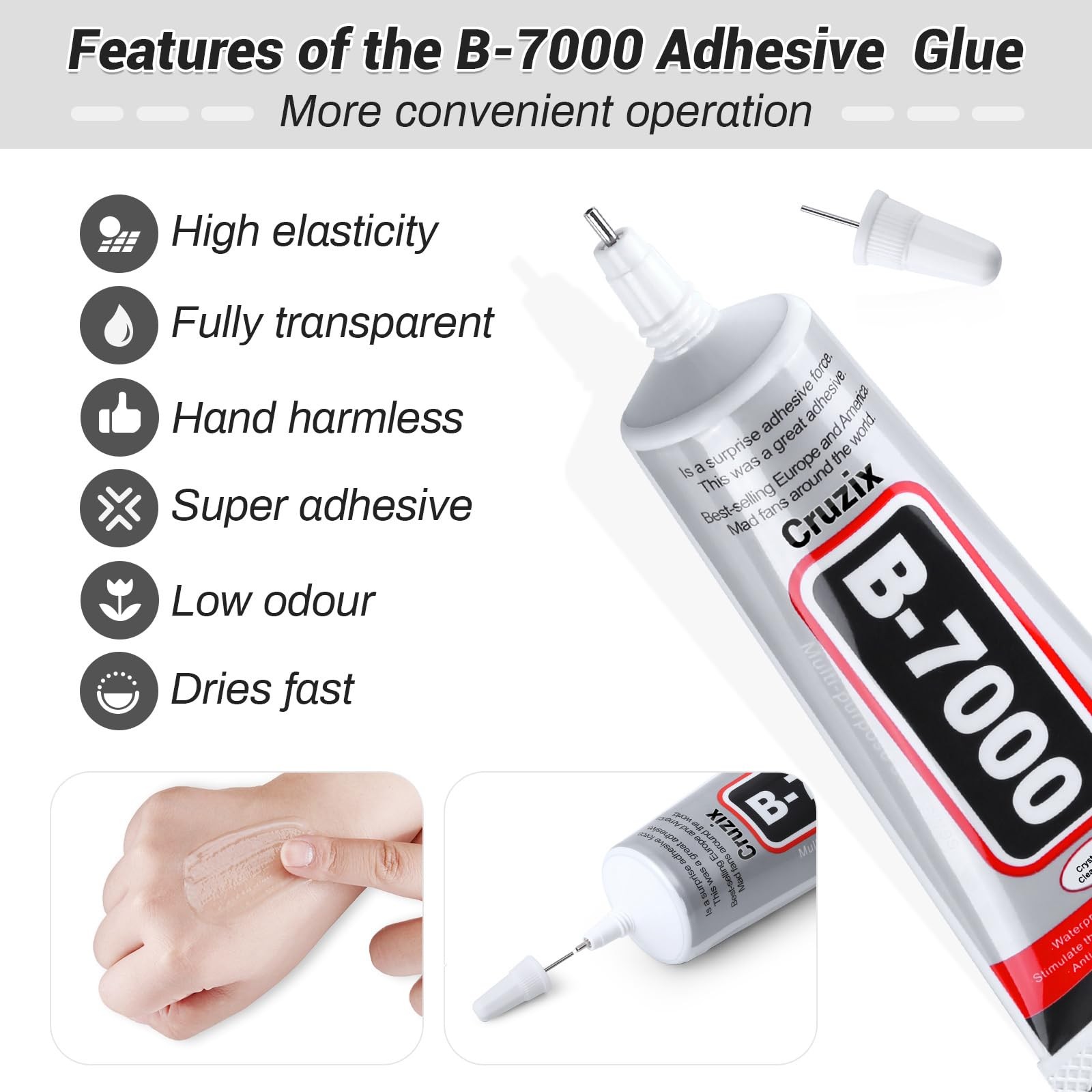 B7000 Jewelry Bead Glue for Making, 3.7 fl oz / 110 ml, 110 ml/ 3.7oz