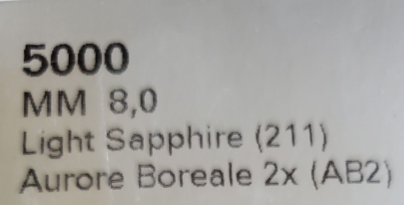 Swarovski 5000 8mm Round beads Light SapphireAB2X, Rare (8pcs)
