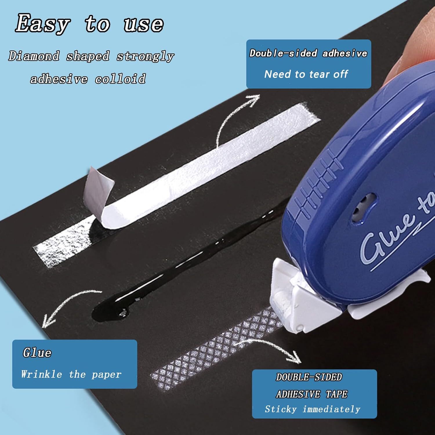 Double-Sided Dots Glue Roller Tape Permanent Scrapbooking Tape Runner