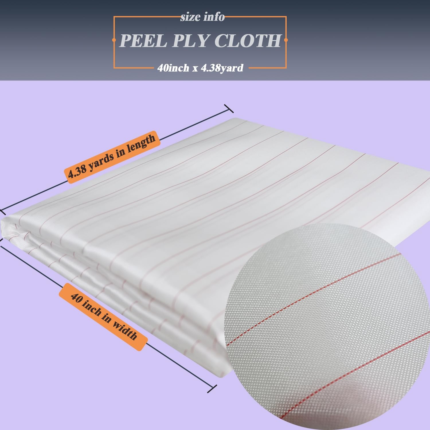 Peel Ply High Temperature Resistant Release 40 inch x 4.38 yards, White