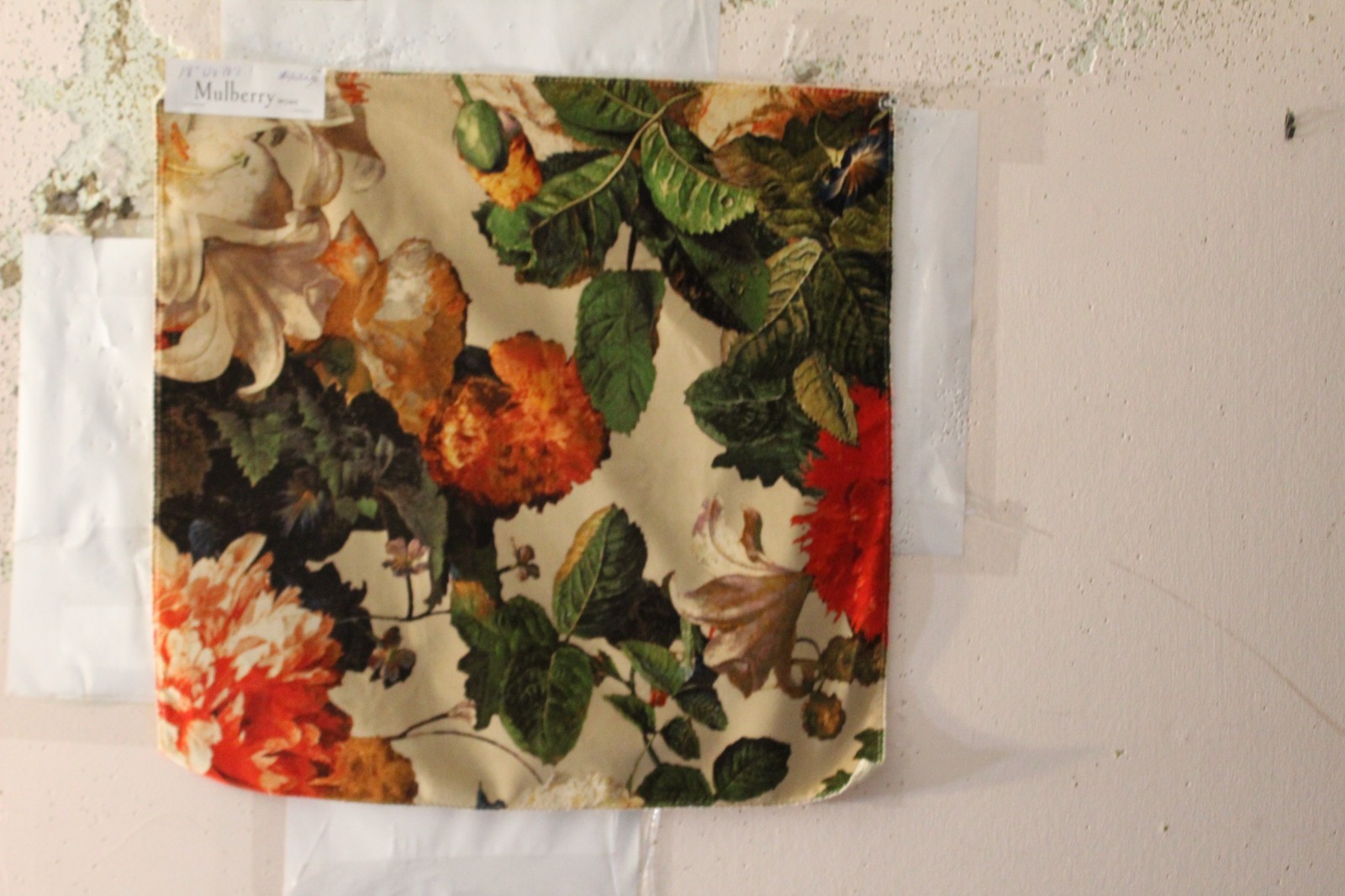Mulberry Home Floral Pompadour Large Floral on Velvet Various Colors and Sizes