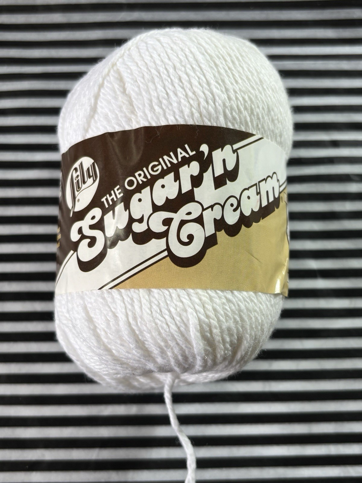 Lily Sugar n Cream 100% Cotton Yarn 1 Skein 2.5 oz – White