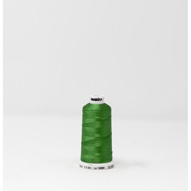 Madeira Classic No. 40 Rayon Embroidery Thread 1100yd 1101 Wintergreen Spool