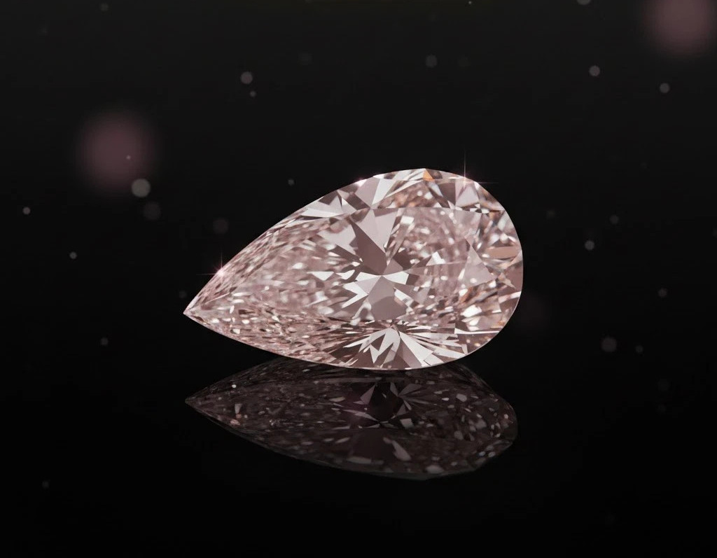 5 Ct Lab Grown Pink Color Pear Cut D Grade Diamond VVS1 + 1 Free Gift
