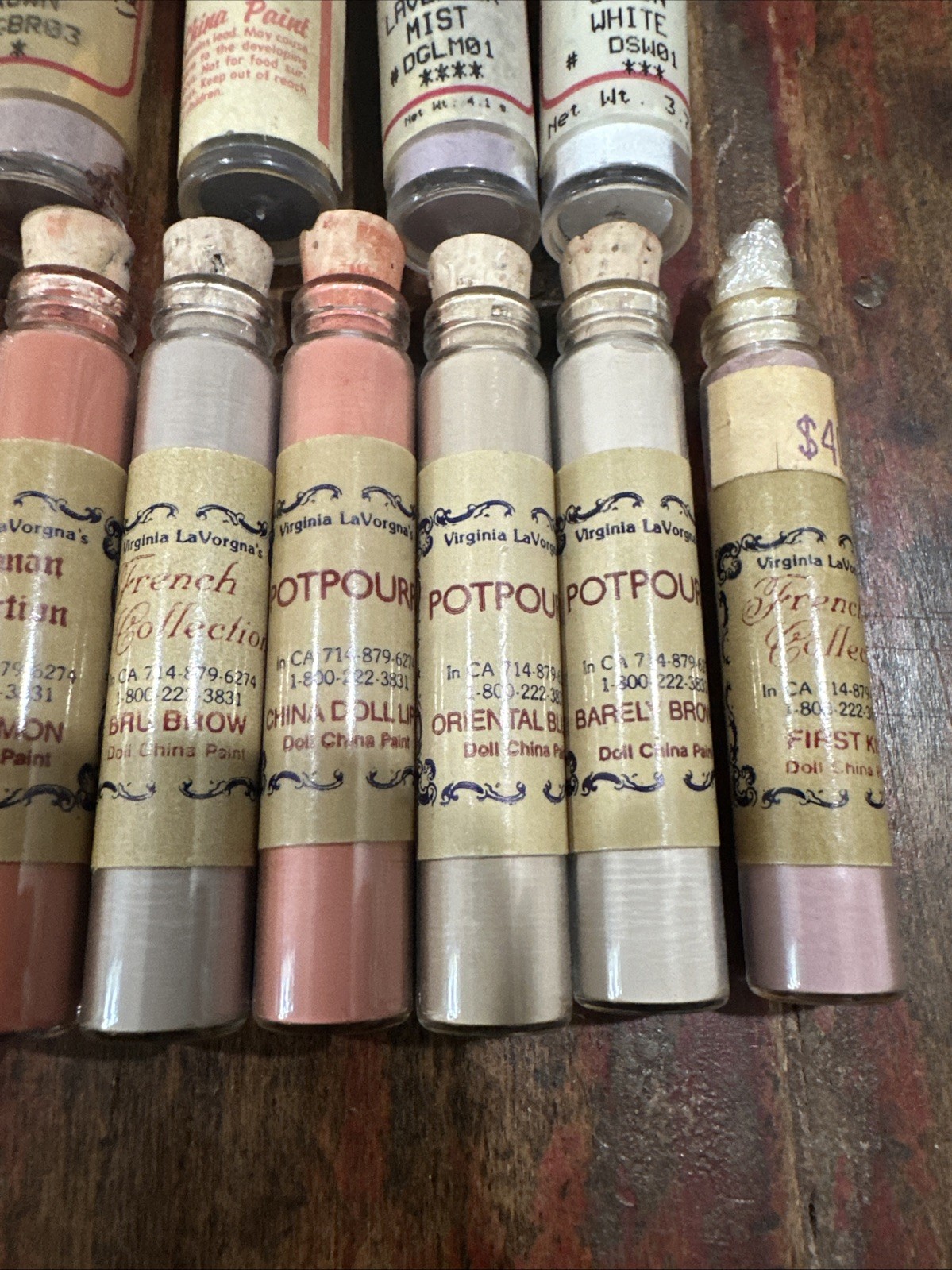 Vintage Seeley’s Virginia LaVorgna China Paint Lot Doll Making Porcelain Pigment