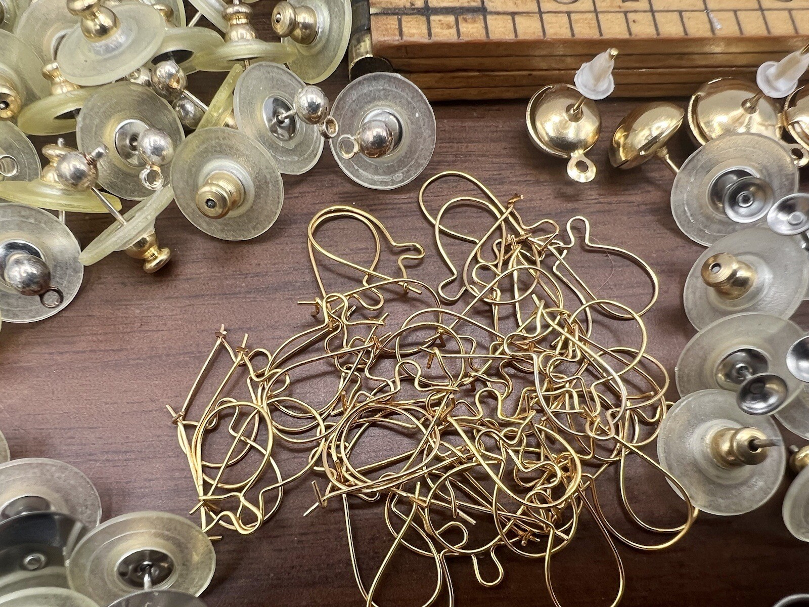 161 Pairs Pierced Earring Findings Mixed New Old Stock DIY Jewelry Making Lot