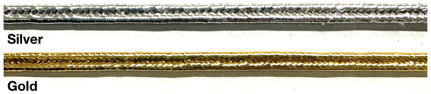 1/8″ Metallic Soutache Braid Gimp – 36 Yards!