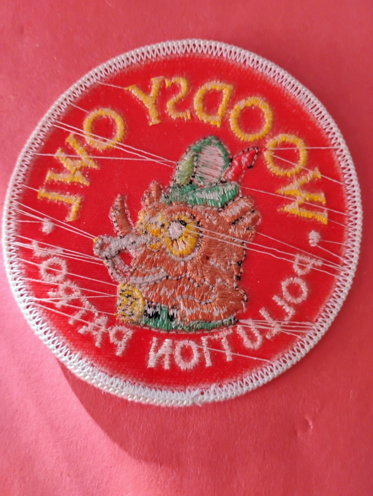 New old stock Woodsy Owl Pollution Patrol sew on patch vintage