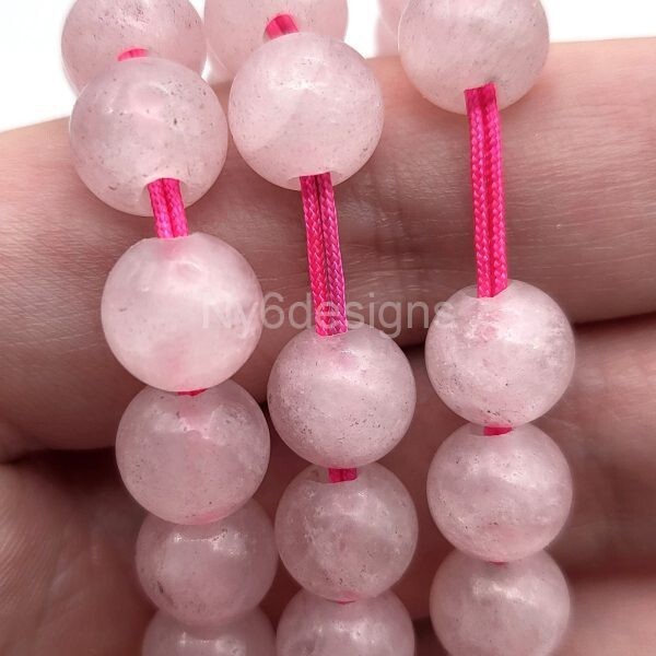 Natural Genuine Large Hole Loose Round Gemstone Stone Beads Big Hole Gem for DIY