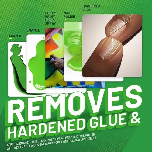 Super Glue Remover Gel 0.3 oz Tubes Plastic Spatula Included for Wood Plastic