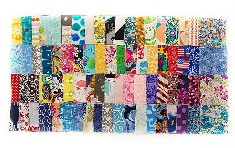 200 piece pre cut charm pack 2.5″ squares scrappy fabric quilt scrap sew cotton
