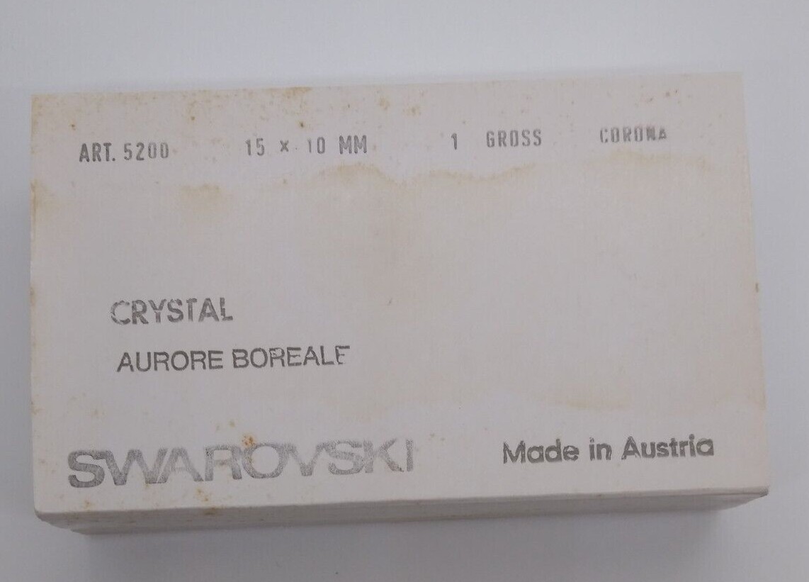 Swarovski Crystal Clear AB Faceted Oval 5200 Beads; Vintage! 7 Sizes