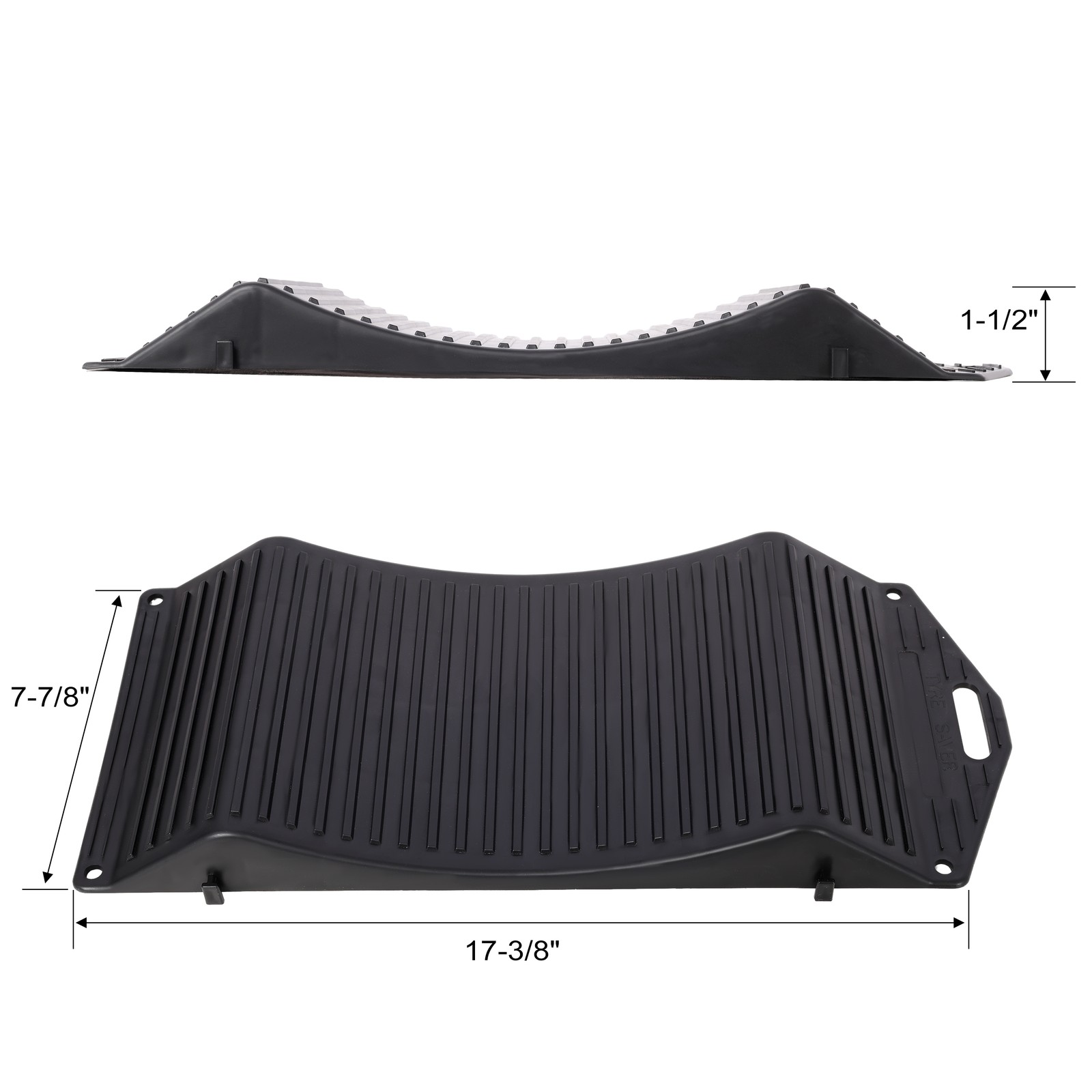 4 Pack Black Anti-Slip Hard Plastic Tire Saver Ramps