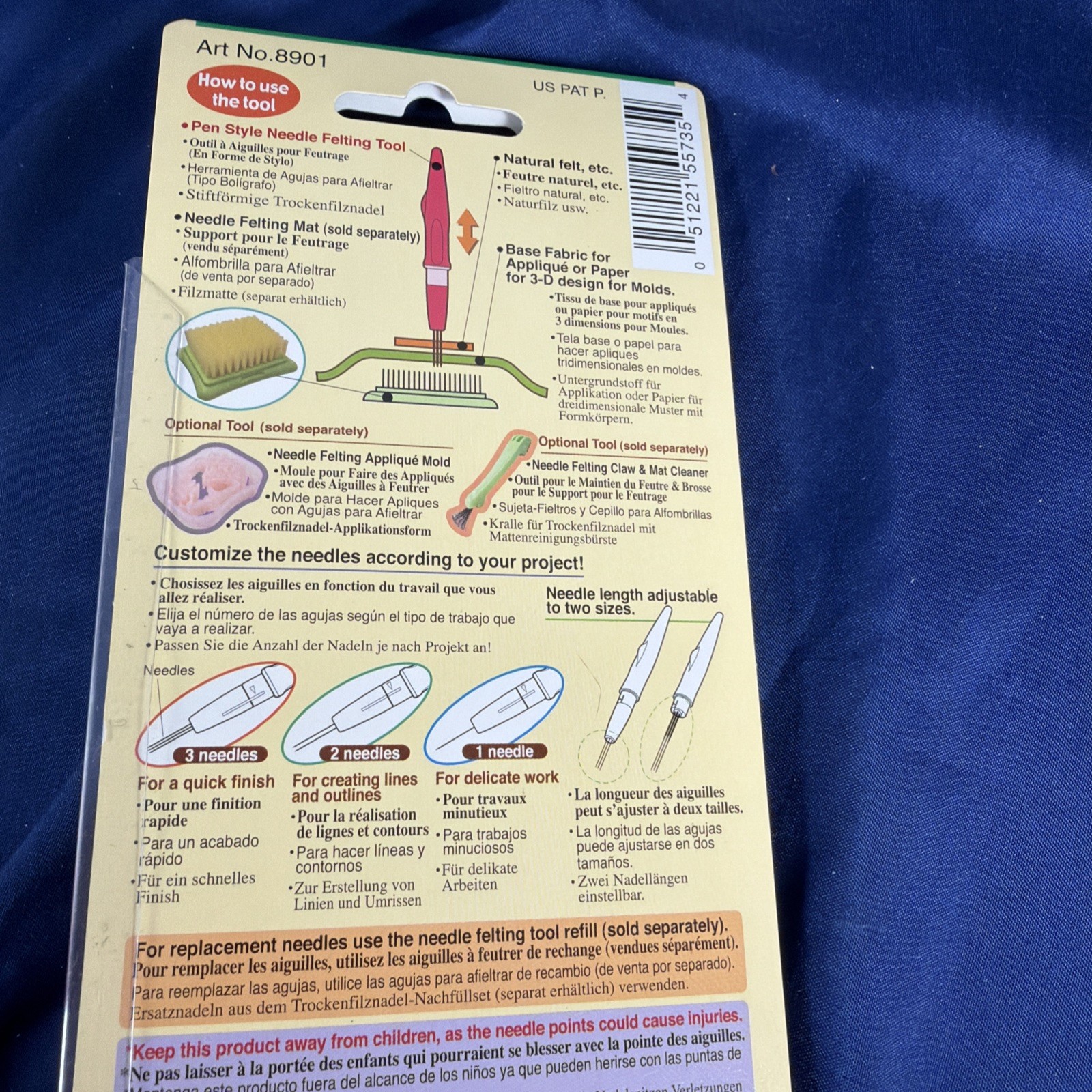 Clover 8901 Pen Style Needle Felting Tool-plus Felting Mold