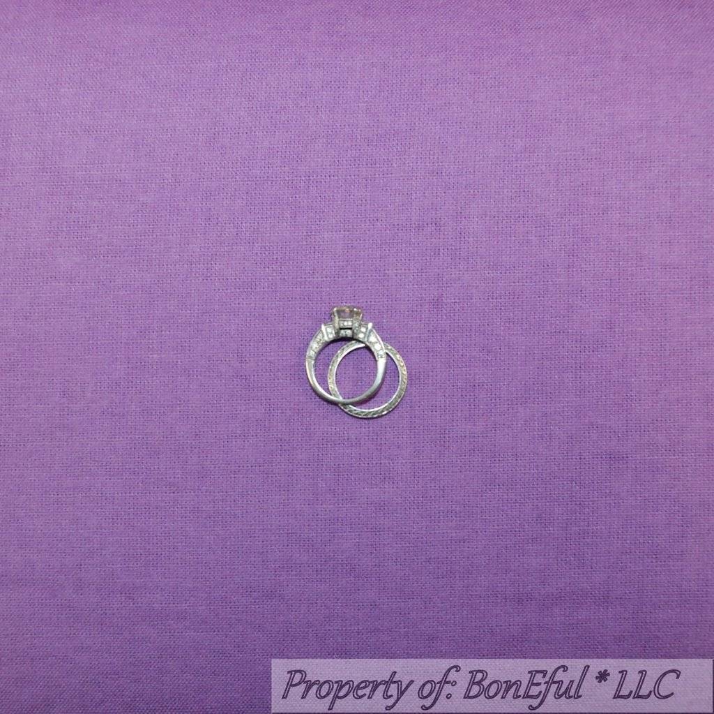 BonEful Fabric FQ Cotton Quilt Woven FLANNEL Purple Pastel Tonal SOLID Baby Girl
