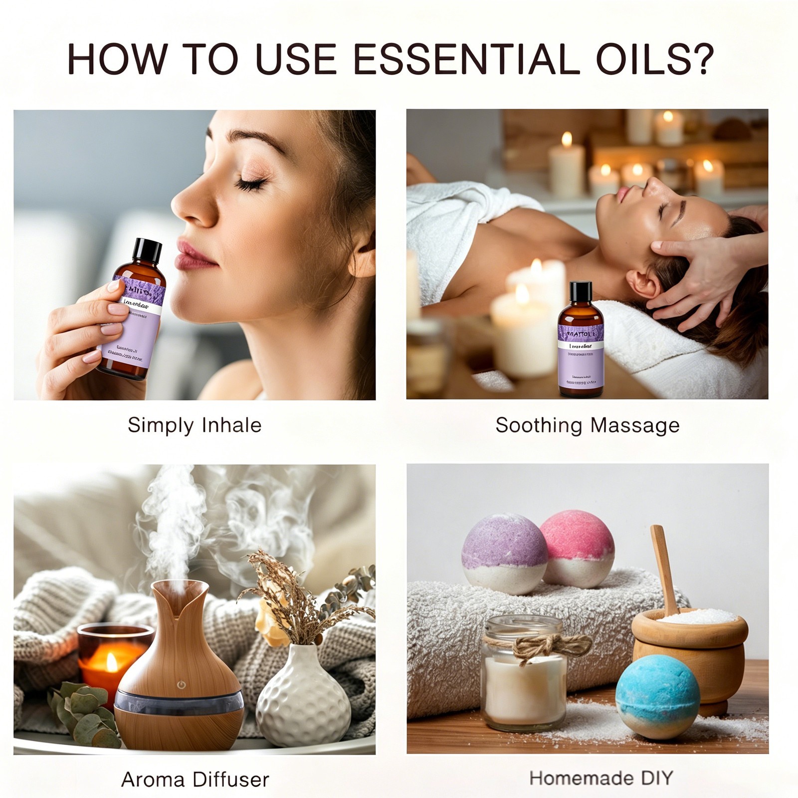 100ml Essential Oils Diffuser Oil 100% Pure and Natural Aromatherapy Grade Oil