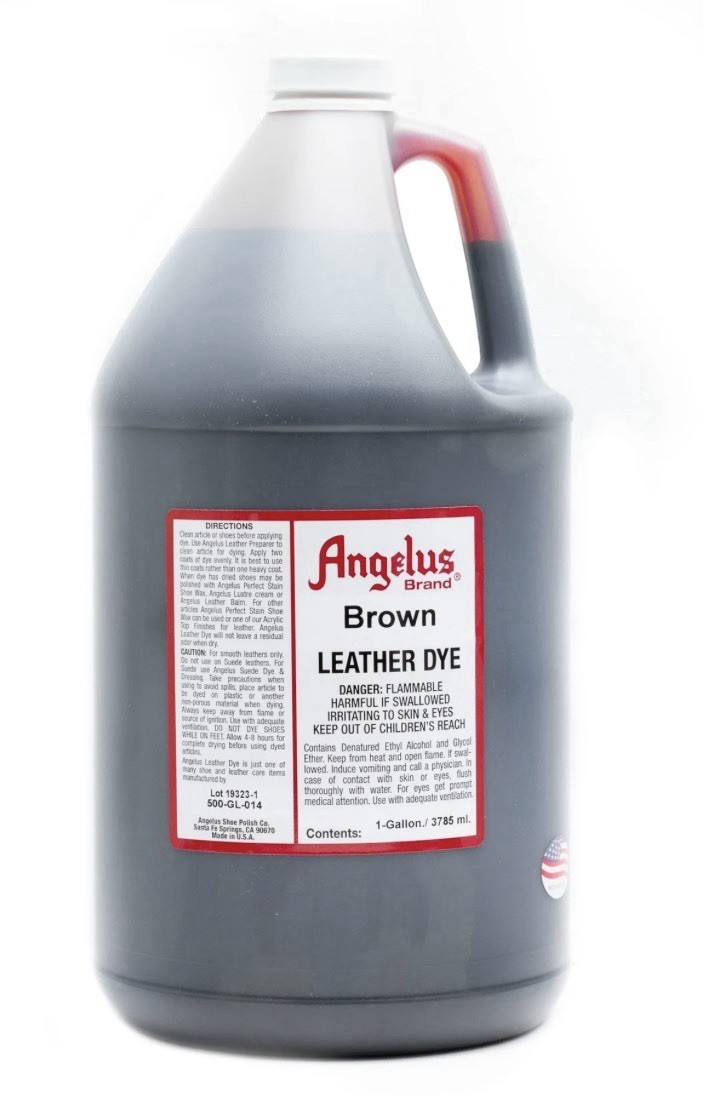Angelus 1 Gallon Brown Leather Dye for Shoes-Boots-Belts-Coats-Furniture-Crafts!