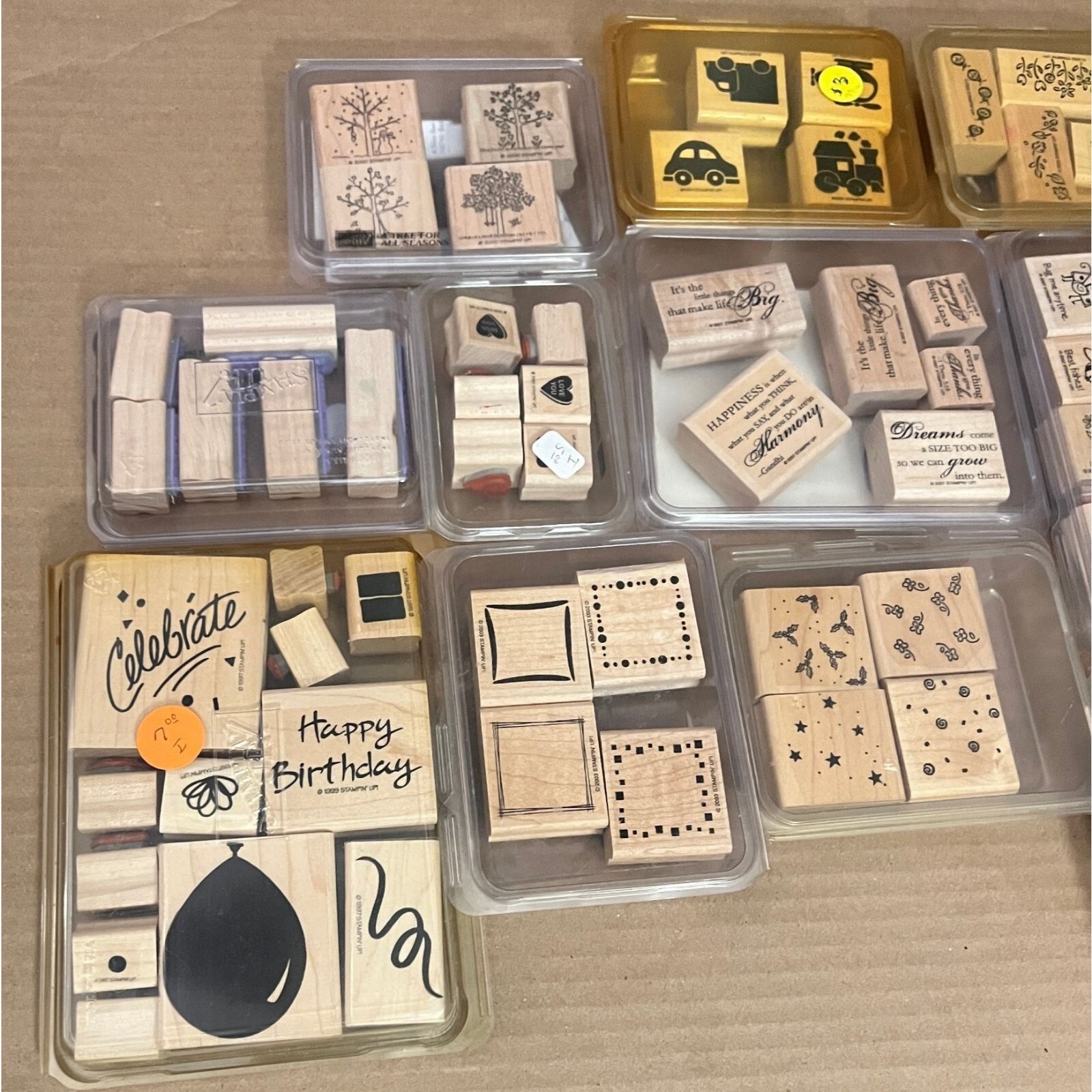 Stampin Up Lot 70+ 12 sets Rubber Wood Stamps Varies Designs Crafts
