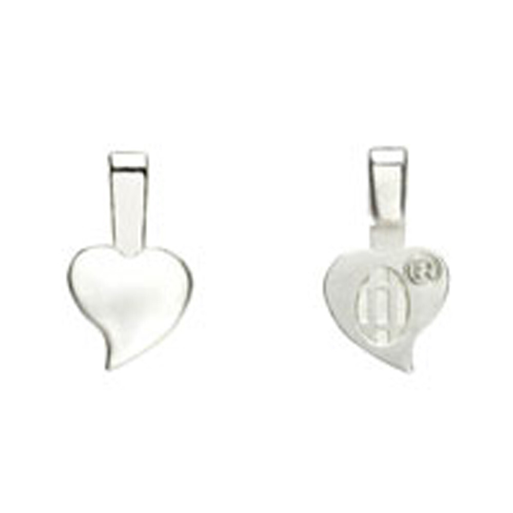 Genuine Aanraku LARGE SILVER Plated HEART Glue On Bail Pack of 25