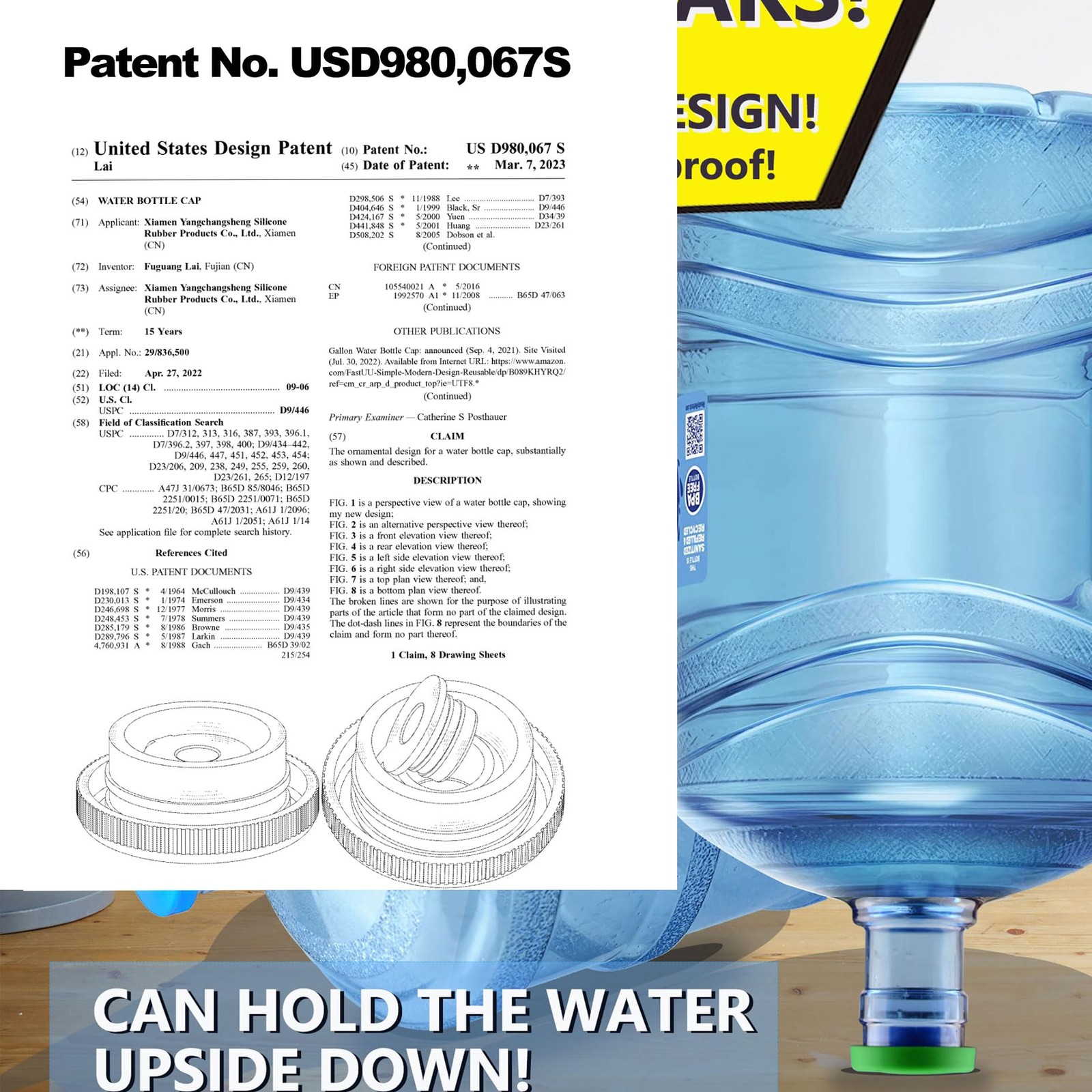 3 and 5 Gallon Water Jug Cap Reusable，Food Grade Silicone Replacement Gallon…