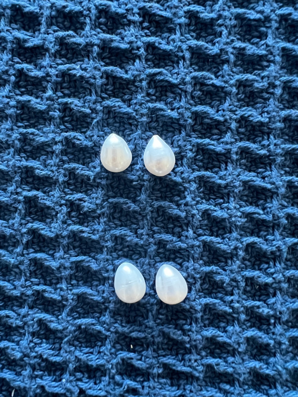 Loose White Freshwater Pearls 14x11mm Baroque Teardrop Pre-Drilled for Jewelry
