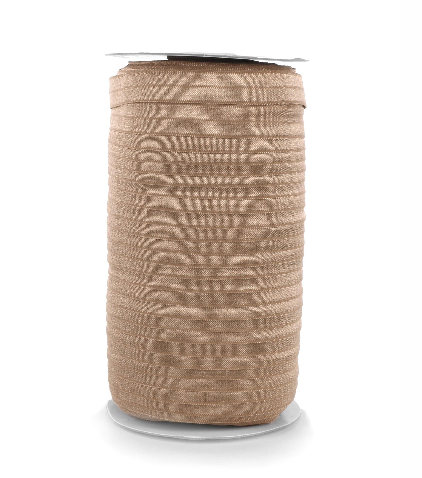 Affogato Tan Fold Over Elastic 5/8″ to 1 ” Wide FOE Elastic By The Yard