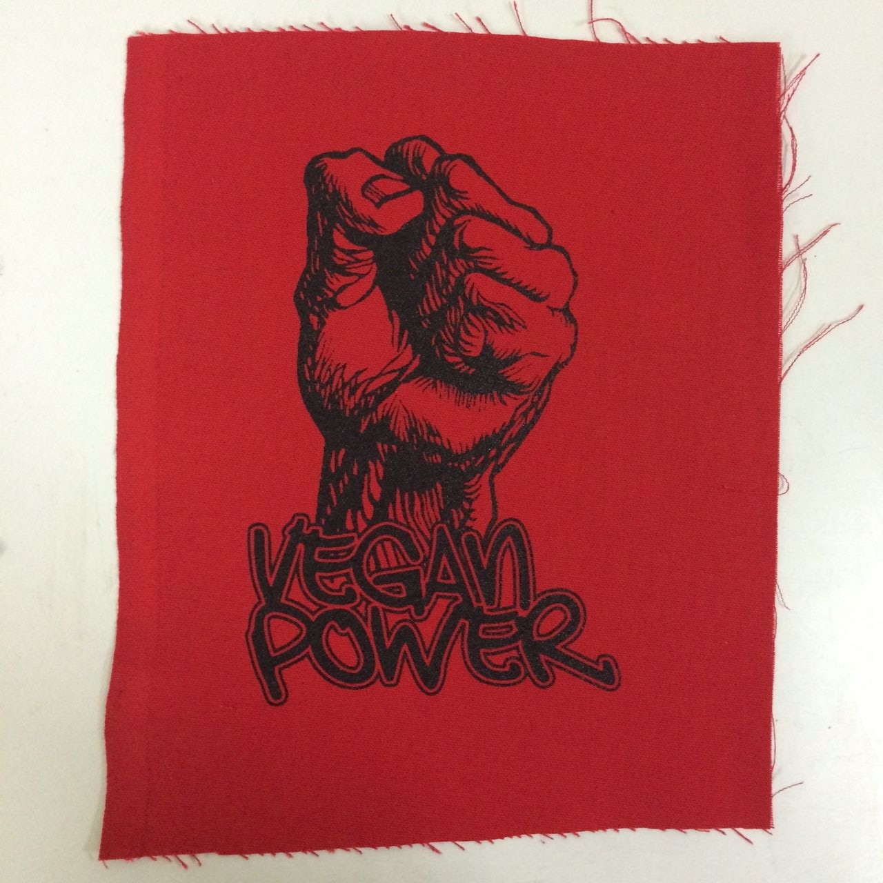 VEGAN POWER – BACK PATCH – vegan, peace, animal rights, vegetarian, cruelty free