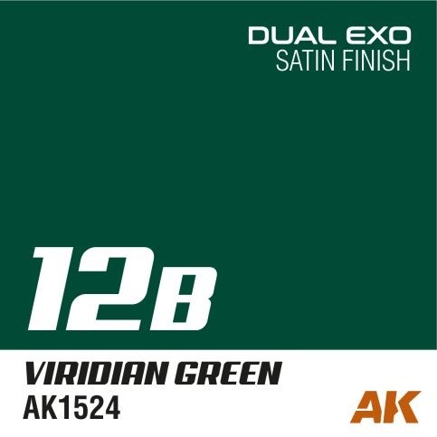 AK-Interactive: DUAL EXO Acrylic Paint – Viridian Green 12B (60ml) AKI 1524