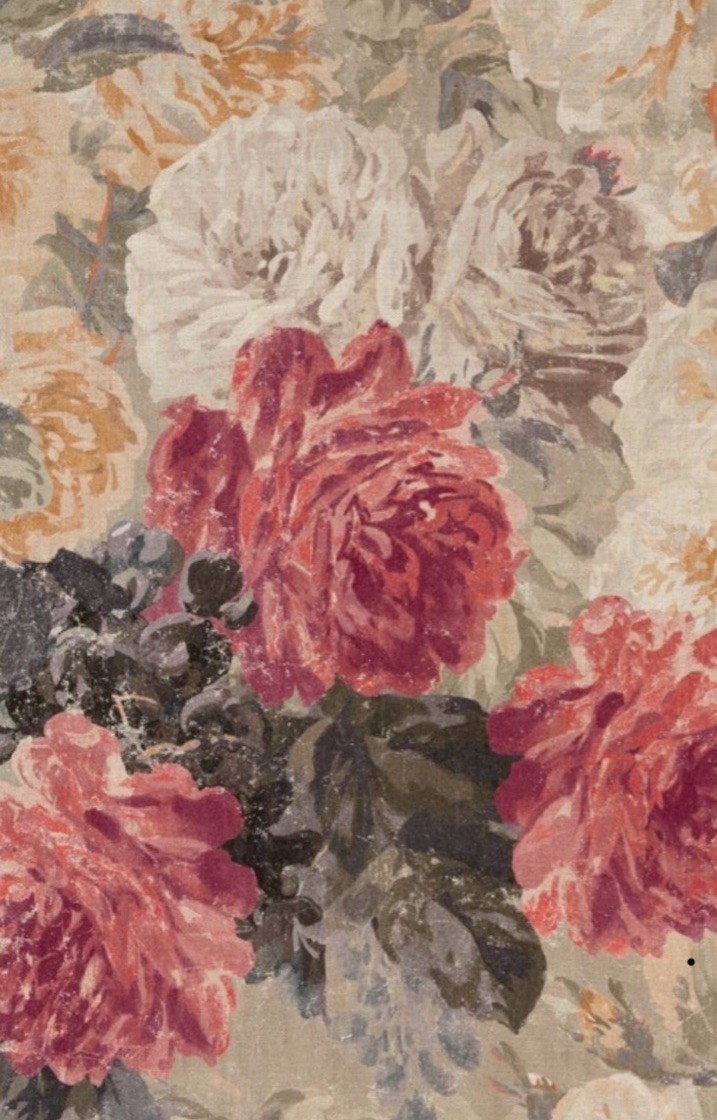 Zoffany Curtain/Uph ‘ROSE ABSOLUTE – SUNSTONE/MERCURY’ 3.2 METRES – 100% LINEN