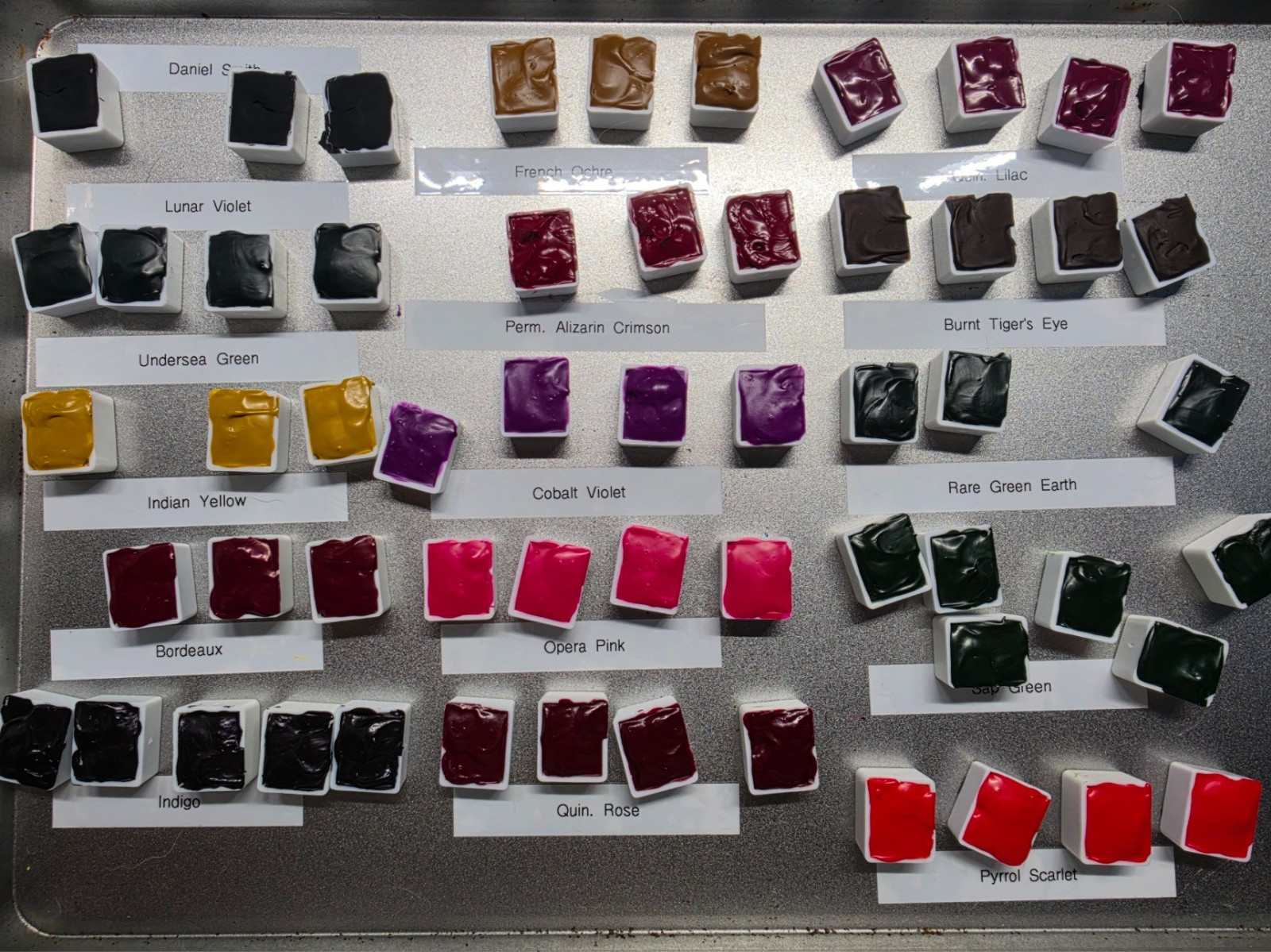 Daniel Smith Extra Fine Watercolor Half Pans – Hand Poured – New Colors 3/16