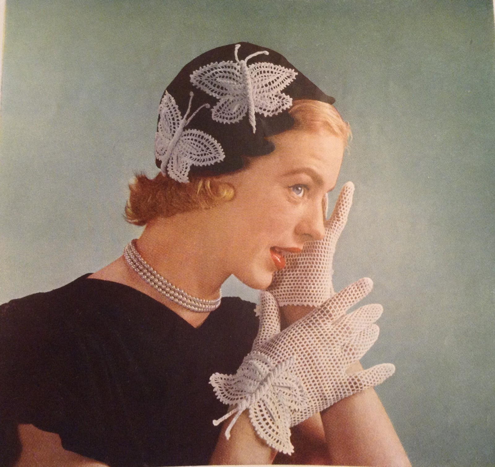 Vtg 1951 Butterflies in Crochet Pattern Booklet Clarks No. 272 15 Pgs