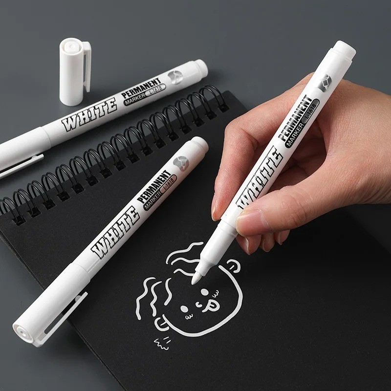 1-10 Pack Acrylic White Paint Pens White Permanent Marker with Extra Fine Point