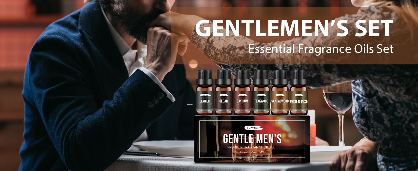 Fragrance Essential Oils Gentlemen’s Set（6 * 10ML） | The Essential Oil Used for