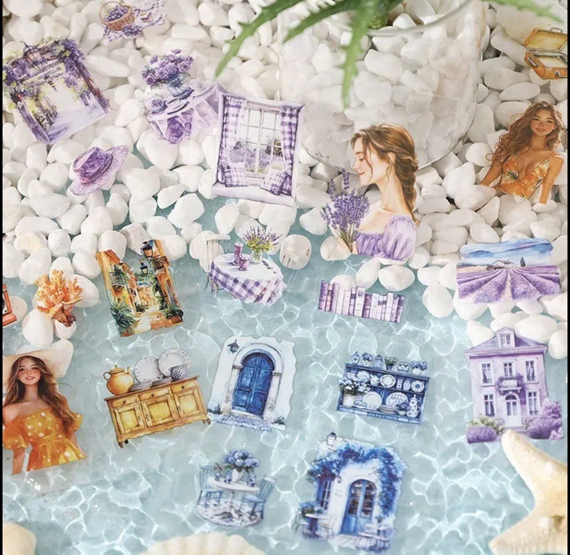 10 Sheets Summer Aesthetic Stickers- 4-5 Stickers Per Sheet- DIY Crafts **