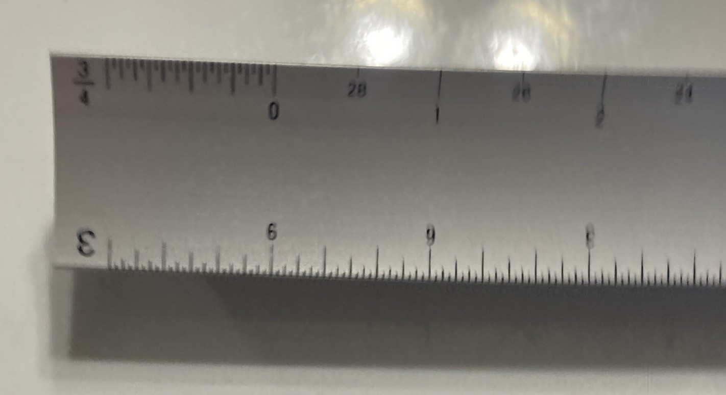 ALUMICOLOR 3030 ARCHITECT SCALE HOLLOW ALUMINUM 12 INCH RULER