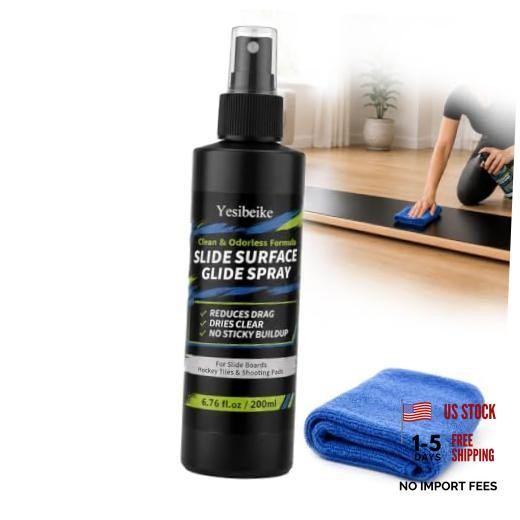 6.76 fl oz Slide Surface Glide Spray Kit, Odorless Glide Polish to Help Reduce
