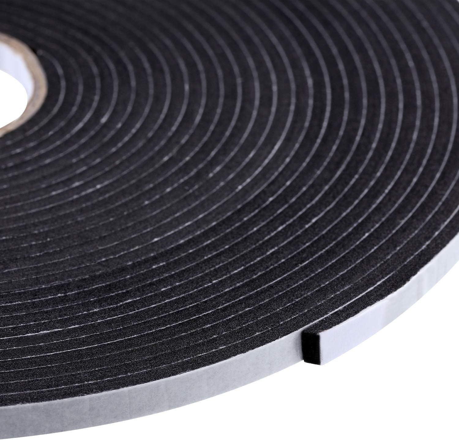 Double-Sided Foam Mounting Tape, 1/8 Inch Thick, 3 Rolls, 1/4 Inch x 32.8 Ft