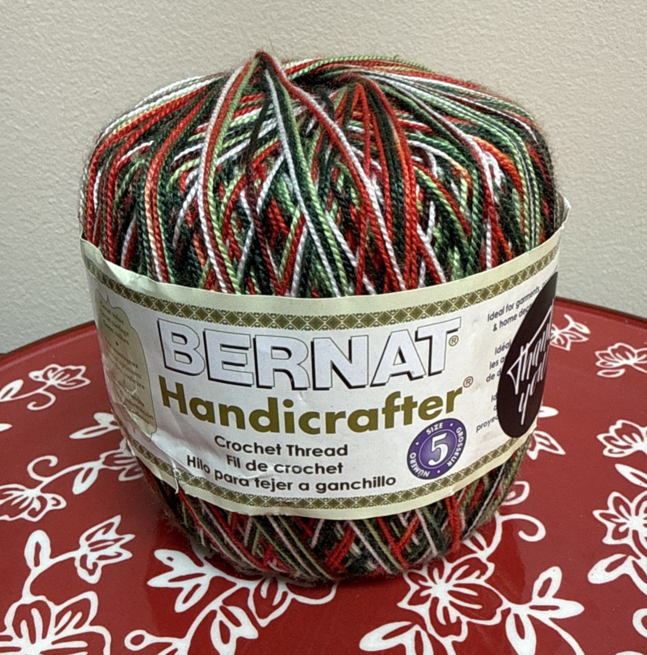 Bernat Handicrafter Crochet Thread 80g 2.8oz Size 5 Color Merry 3320