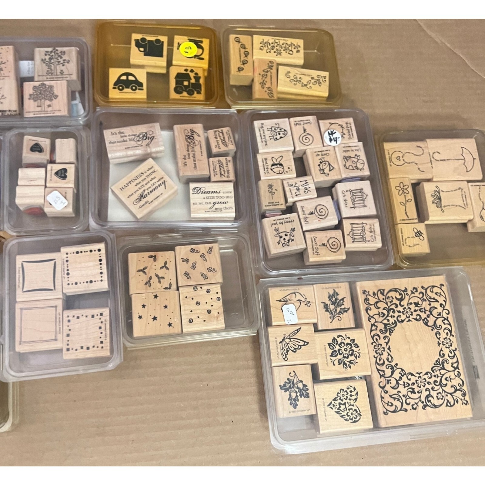 Stampin Up Lot 70+ 12 sets Rubber Wood Stamps Varies Designs Crafts