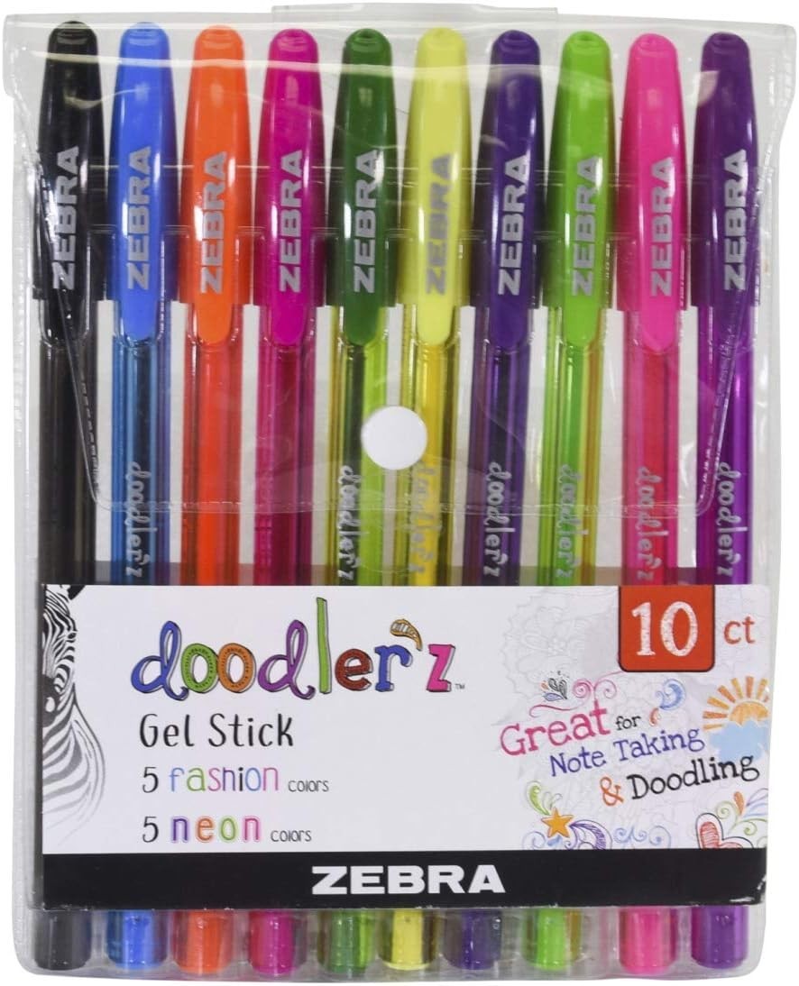 Fun & Functional Doodler’z Gel Pens – 10 Neon and Fashion Colors for All Ages