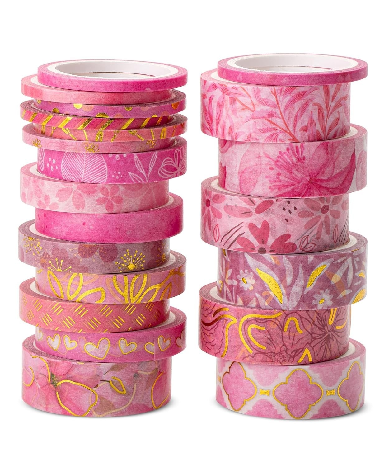 Mr. Pen- Washi Tape Set, 21 Rolls, Assorted Sizes, Floral Washi Tape for Journal