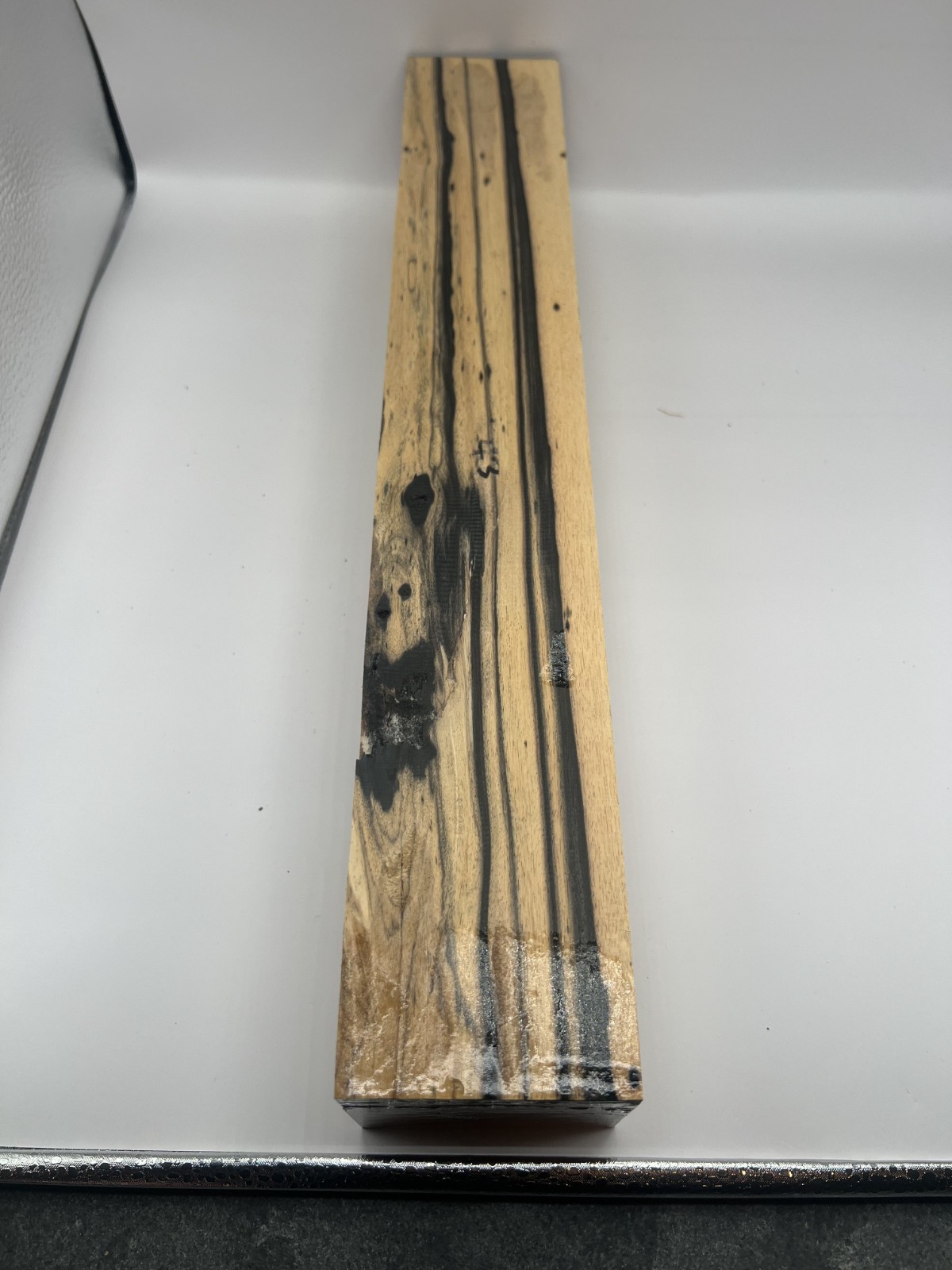 Black and White Ebony Turning Blank 3″x3″x18 1/2″ BWE30
