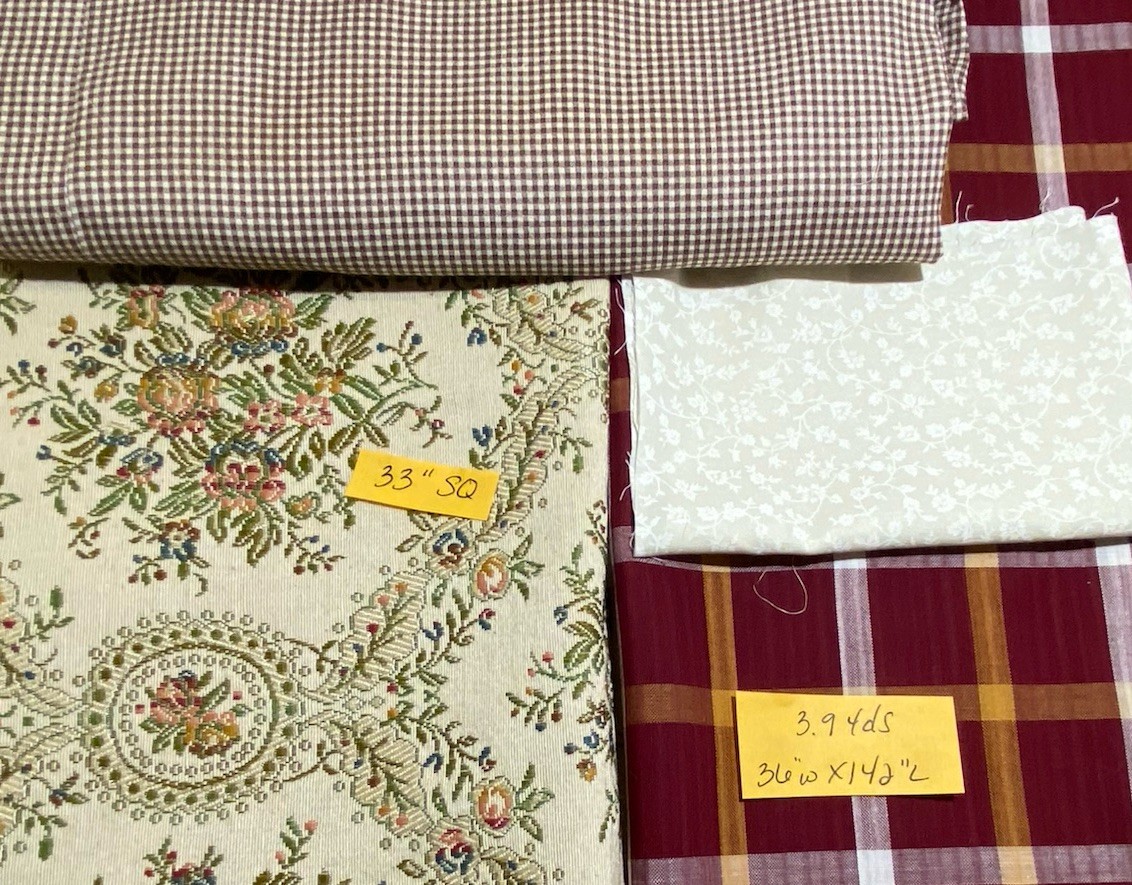 Vintage To Modern 11lb Lot Cotton Fabric Yards~Pieces~Panels Country Cottage
