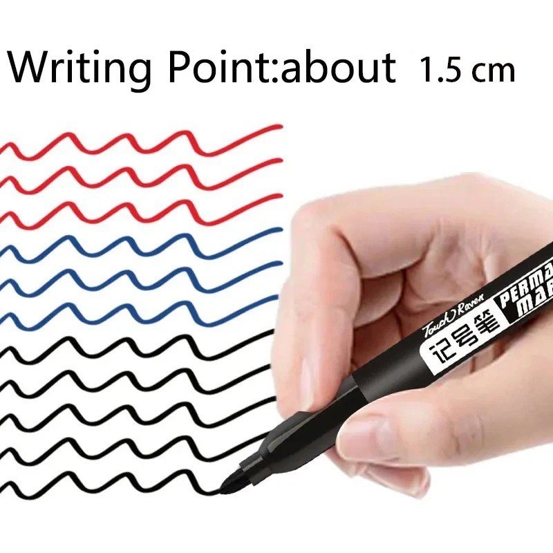 6pcs Permanent Marker Pen Set Waterproof Ink Sketch Drawing Markers – NEW
