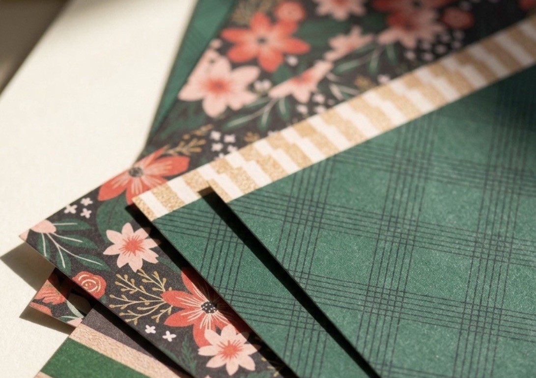 CTMH 12” X 12” Paper 12 Double Sided Sheets Of CEDAR & PINE ** See Description
