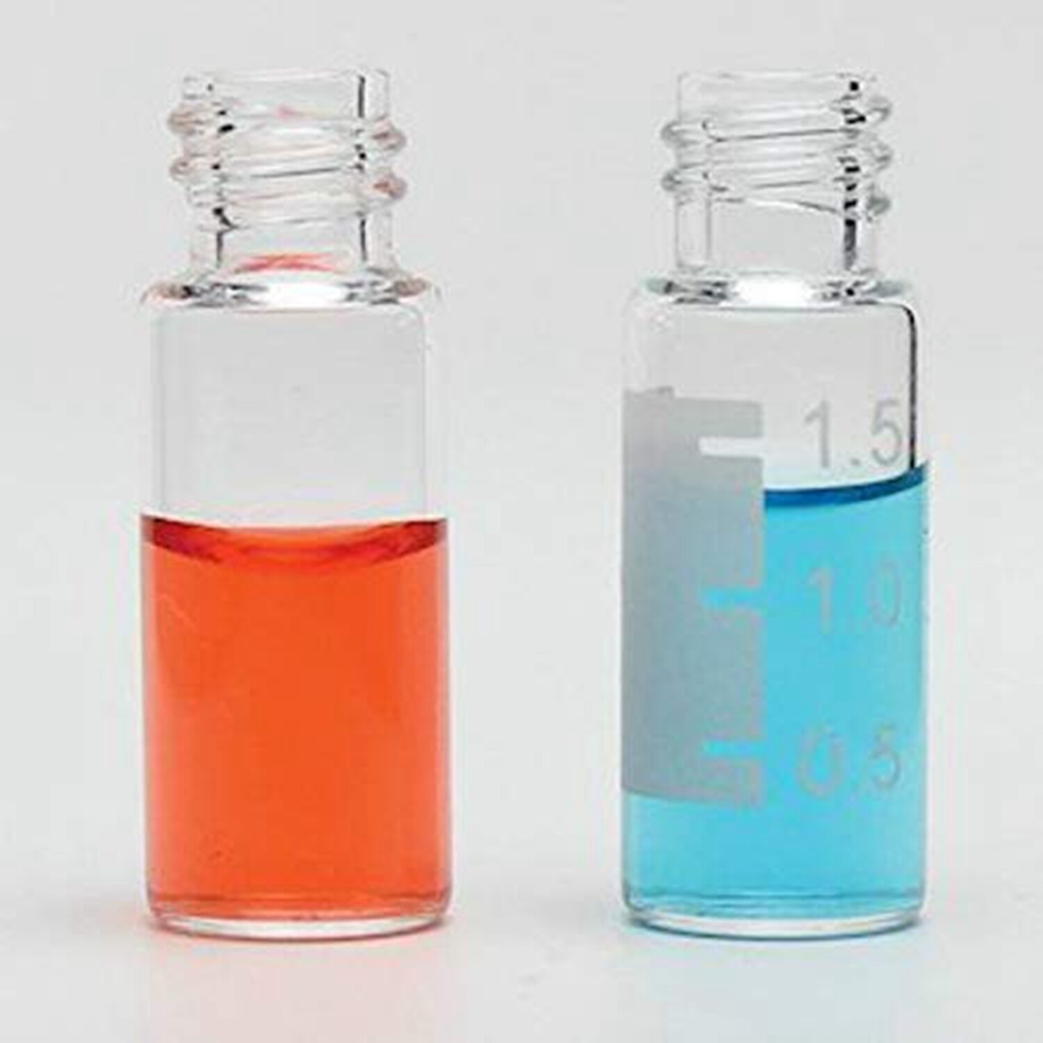 100Pcs 2ml Glass Vials Bottles Clear Containers w/ lids and septa for GC/MS/GPC