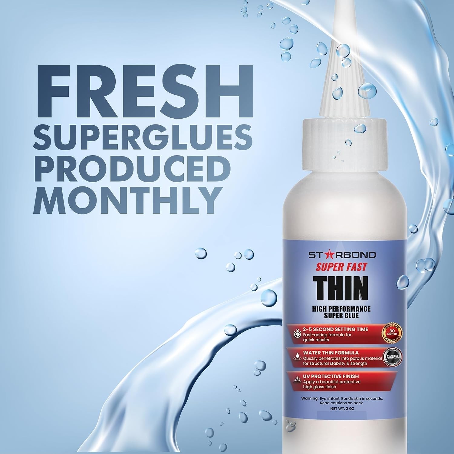 Starbond 2 oz. Super Fast Thin – Super Glue (Premium Cyanoacrylate CA Glue)