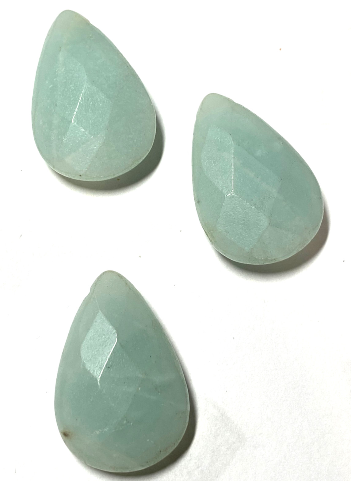 Faceted Briolette Teardrop beads 20mm to 30mm